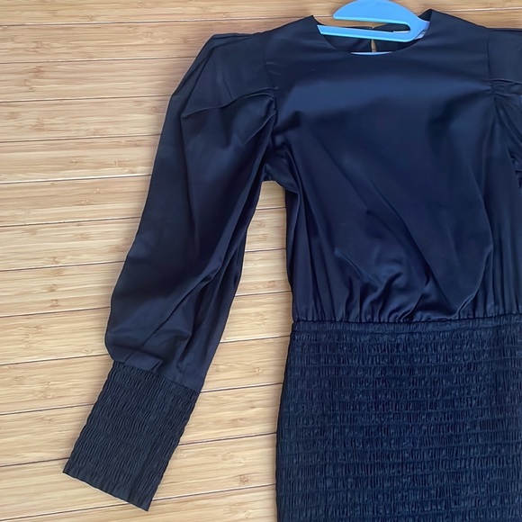 Rebecca Minkoff Smocked Tabby Balloon Sleeve Mini Dress - Picture 9 of 10